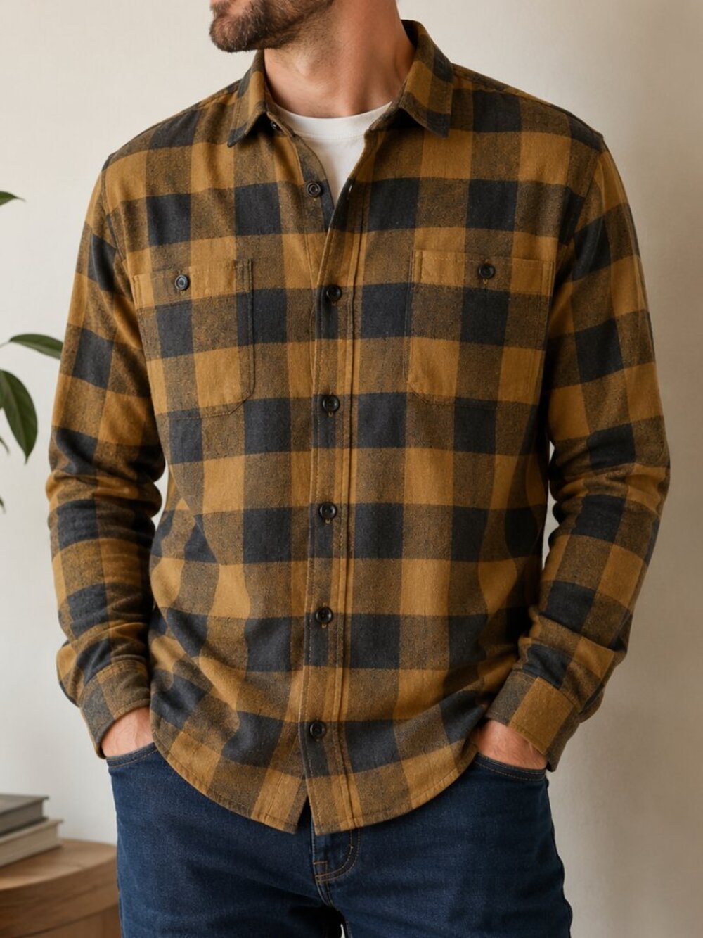 Tailor Vintage Luxe Performance Plaid Flannel Shirt | Size XL